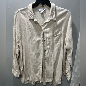 Beige Boyfriend Shirt